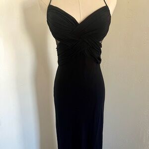 Cache Black Strapless Ruched Evening Gown